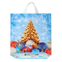 Пакет &laquo;Зимняя гармония&raquo;, полиэтиленовый с петлевой ручкой, 42&times;38 см