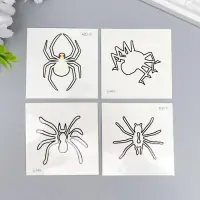 Переводная тату на тело светящаяся &laquo;Пауки&raquo;, 6&times;6 см, МИКС