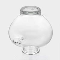 Банка стеклянная для хранения сыпучих продуктов Доляна &laquo;Парфе. Амур&raquo;, 350 мл, 5&times;11 см, с пробковой крышкой