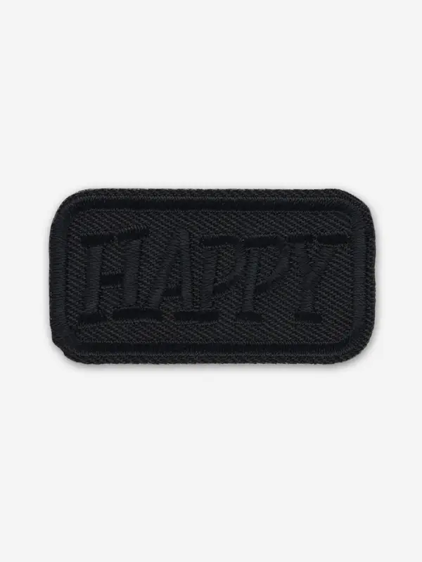 Термоаппликация Happy, 5&times;2.7 см, чёрная
