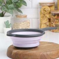 Дуршлаг складной Доляна &laquo;Волна&raquo;, d=20 см, цвет сиреневый