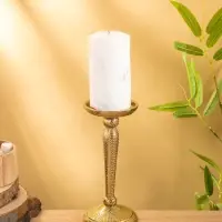 Подсвечник "Звездная пыль" алюминий 10х10х23 см