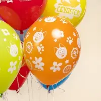 Воздушные шары латексные 12" &laquo;Котенок Котэ, С Днем Рождения&raquo;, 25 шт., МИКС