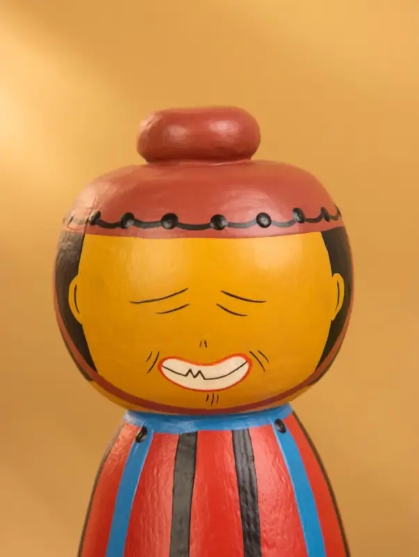 Деревянная кукла кокеши "Джеки" 7х7,5х15 см