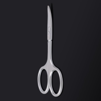 Ножницы маникюрные &laquo;Premium&raquo;, загнутые, узкие, 9,5 см, на блистере, цвет серебристый