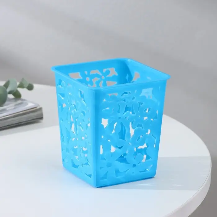 Корзина для хранения &laquo;Цветы&raquo;, пластик, 9&times;9&times;10 см, МИКС