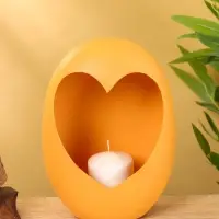 Подсвечник в форме сердца текстурный &laquo;Песок&raquo;, 16.5&times;8.5&times;22 +/- 1 см