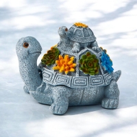 Фигурка полистоун TAKE IT EASY &laquo;Две черепашки&raquo;, серый камень, 14&times;11&times;9.8 см