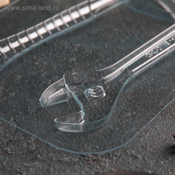 Форма для шоколада и конфет пластиковая &laquo;Ключ и молоток&raquo;, цвет прозрачный