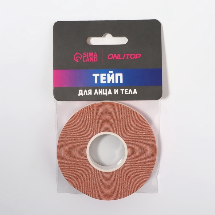 Кинезио - тейп, 1 см &times; 5 м, цвет бежевый