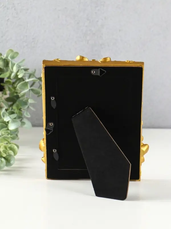 Фоторамка полистоун 10х15 см "Ангелы с бантом" бронза 20х16,5х2,5 см