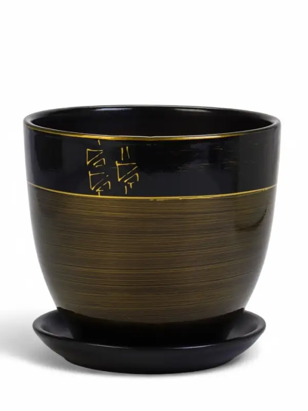 Набор горшков цветочный поддоном 4 шт 0,4 / 1 / 2,5 / 5 л керамика, Мираж