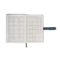 Ежедневник недатированный формат А5, с хлястиком, 112л, линия, пвх, Синий