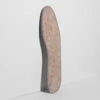 Стельки для обуви, утеплённые, двухслойные, фольгированные, окантовка, р-р RU 39 (р-р Пр-ля 41), 25.5 см, пара, серые