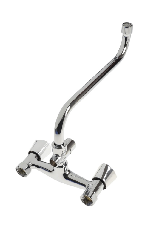 Смеситель для ванны ZEIN Z4198, однорычажный, излив 30 см, шланг 150 см, лейка 5 реж, хром   1058291