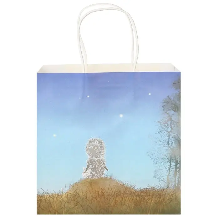 Пакет подарочный, 22х22х11 см, крафт, упаковка, Ёжик в тумане
