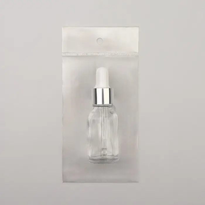 Бутылочка для хранения, с пипеткой, 15 мл, серебристая, белая