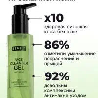 Гель для умывания очищающий SEMILY против акне, 200 мл