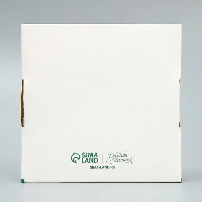 Коробка для макарун с низкими бортами &laquo;С Новым годом!&raquo;, 11&times;11&times;3 см