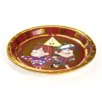 Тарелка одноразовая бумажная с тиснением, 18 см, Гравити Фолз