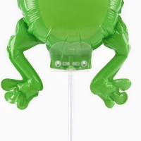 Шар фольгированный 14" &laquo;Добрый лягушонок&raquo;, с палочкой