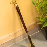 Ложка для обуви "Дельфин" 49 см, латунь, дерево