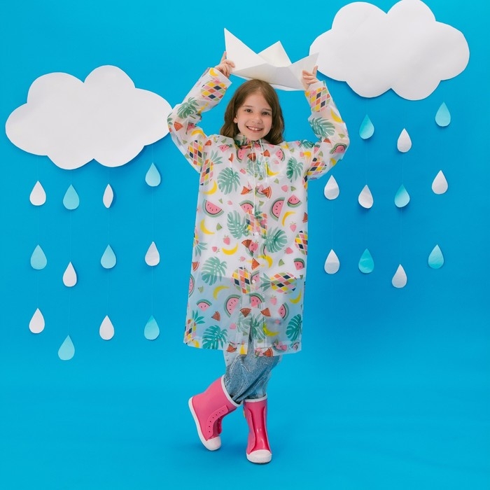 Дождевик детский &laquo;Тропики&raquo;, рост 125-155 см