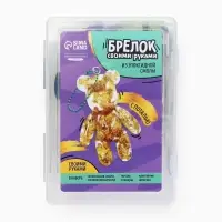 Набор для создания брелока из эпоксидной смолы "Мишка" с поталью