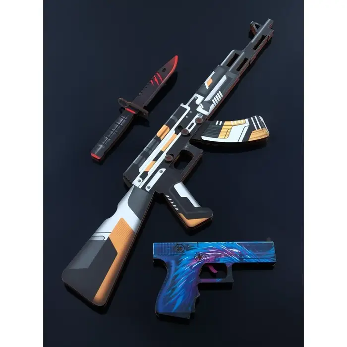 Набор сувенирное оружие &laquo;Некромантика&raquo;, автомат, пистолет, нож-штык, 3 шт