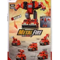 Робот-трансформер &laquo;Огнеборец&raquo; 5в1, собирается из 5 машинок, подвижные детали