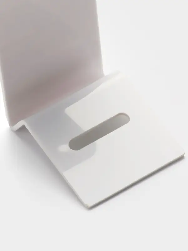 Подставка под серьги, кольцо, 4&times;5&times;9 см, толщина 1.5 мм, белая, В ЗАЩИТНОЙ ПЛЁНКЕ