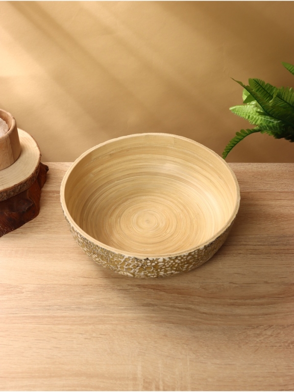 Салатник 25х25х8 см, бамбук