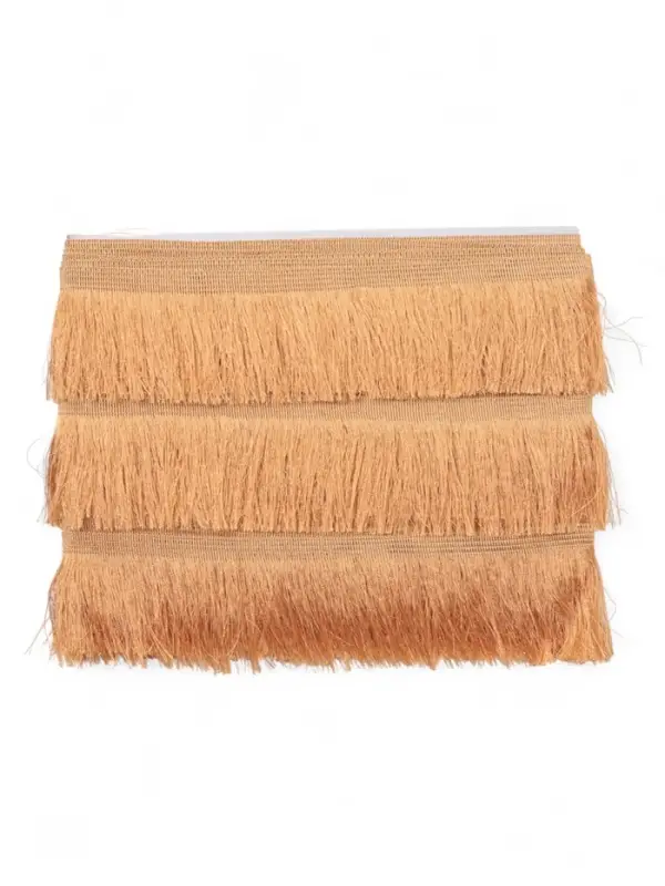 Бахрома одинарная, 6,5 см, 20 м&plusmn;0.5, цвет золотой