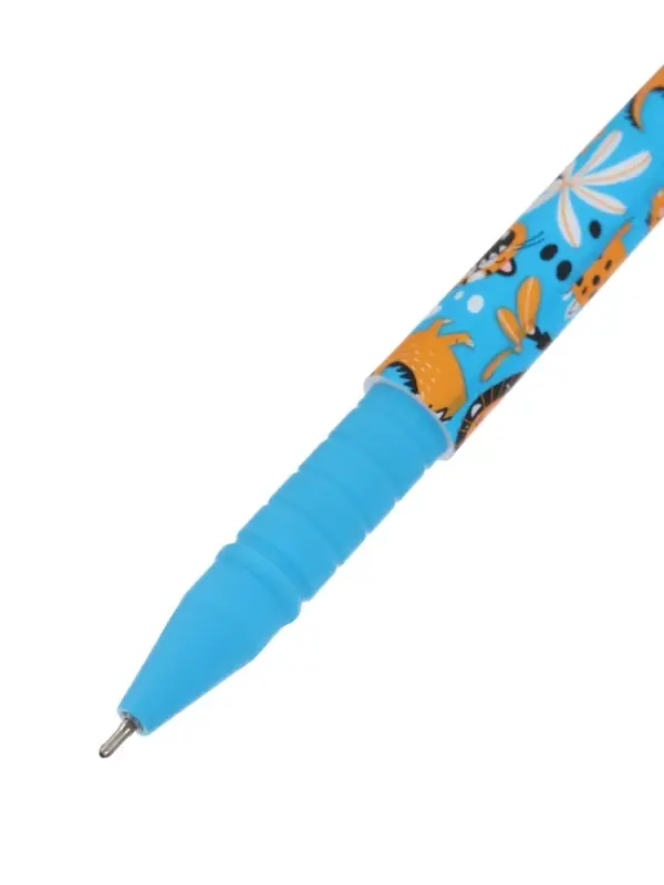 Ручка шариковая Vinson 0,7 мм, синяя, масляная, корпус софттач, с рисунком (штрихкод на штуке)