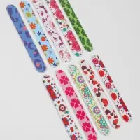 Пилка для ногтей, прямая, 180/180 грит, 15 см, фасовка 20 шт., МИКС