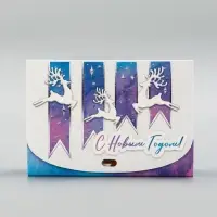 Складная коробка подарочная &laquo;Новогодние олени&raquo;, 16 &times; 11,5 &times; 5 см