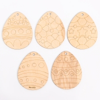 Заготовки для творчества. Роспись по дереву &laquo;Пасха: пасхальные яйца&raquo;, 5 шт