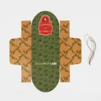 Коробка новогодняя складная &laquo;Новогодняя почта&raquo;, 16 х 16 х 6 см, Новый год