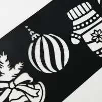 Трафарет для торта новогодний &laquo;Новогодние аксессуары&raquo;, 32&times;10 см, пластик