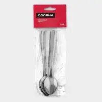 Набор чайных ложек Доляна &laquo;Симпли&raquo;, длина 15,2 см, 6 шт, цвет серебряный