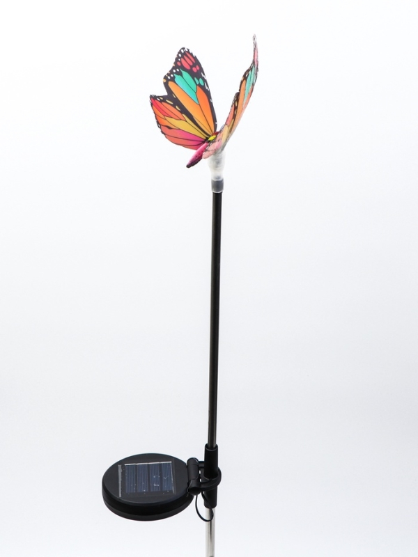 Штекер с подсветкой "Бабочка Адриа" розовая, 12х70см