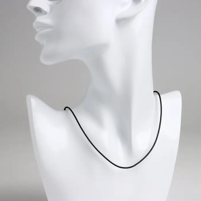 Корейская вощёная нить, 45 см, d=1,5 мм, цвет чёрный