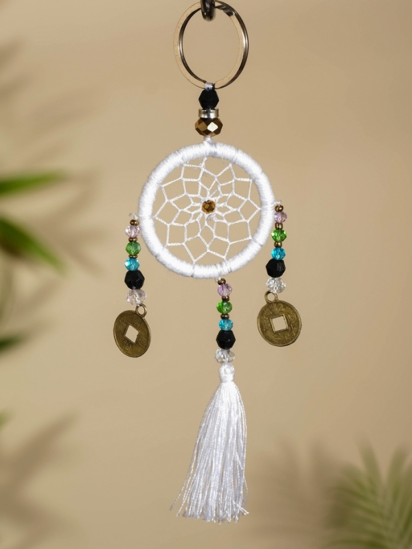 Брелок "Ловец снов" 4х15 см. белый