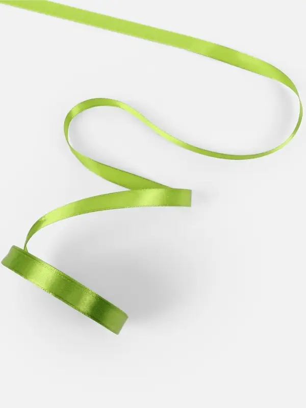 Лента атласная, 12 мм, 23&plusmn;1 м, светло-зелёная №184