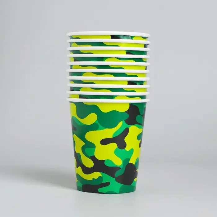 Стакан одноразовый бумажный &laquo;Военная&raquo;, 250 мл