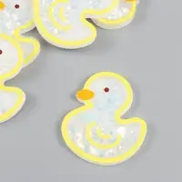 Шейкер для творчества акрил "Уточка" с глиттером 0,5х4,1х4,7 см