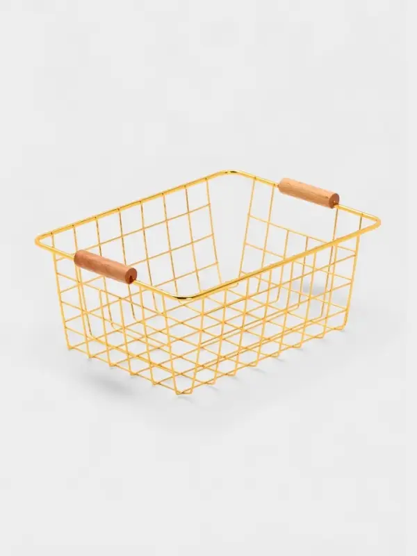 Корзина для хранения "Голден" 24.5*18*10 см, цвет золотой