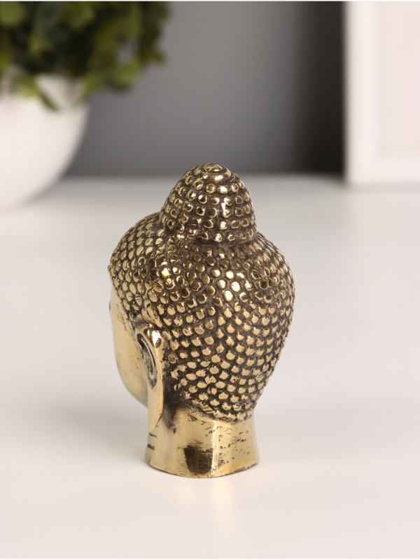 Сувенир бронза "Голова Будды" 4х4х7 см