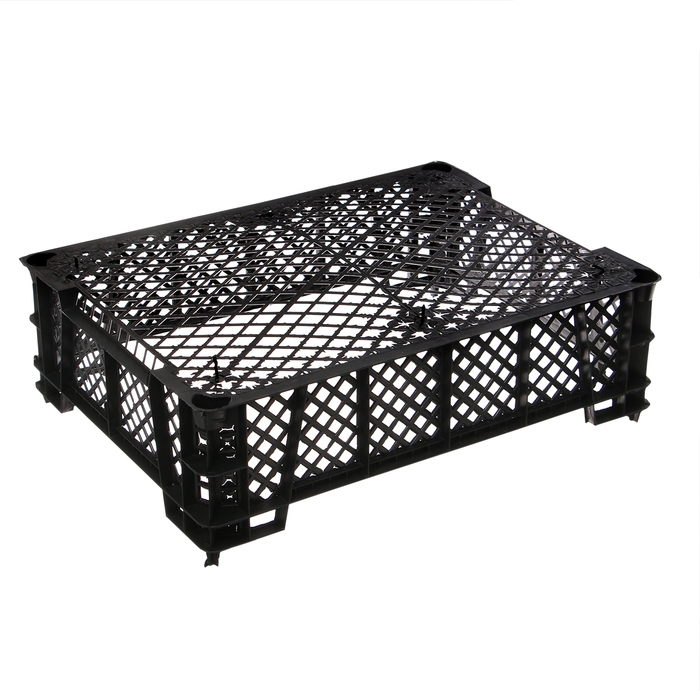 Ящик универсальный, пластиковый, 40&times;30&times;13 см, чёрный, УЦЕНКА