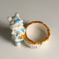 Подсвечник "Девочка с корзинкой" 7х7 см, перламутр